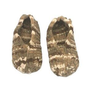 Kids Handmade Knitted Camo Slippers soft 6.6" long READ